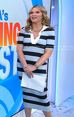 Jenna's blue stripe polo dress on Today