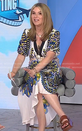 Jenna's printed v-neck dress on Today