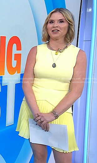 Jenna's yellow pleated mini dress on Today