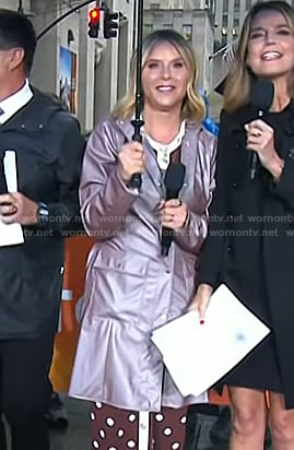 Jenna's purple rain coat on Today