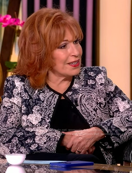 Joy's paisley print jacket on The View