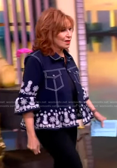 Joy's floral eyelet denim jacket on The View