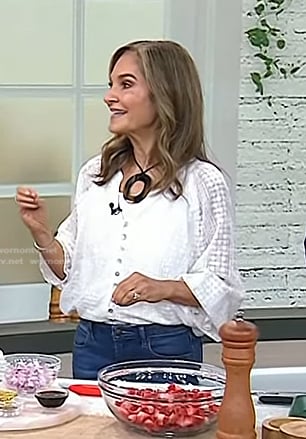 Joy's white eyelet blouse on Today