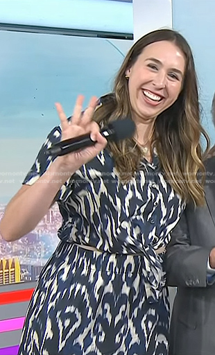 Julia's ikat print top and skirt on Today