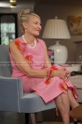 Kate Spade's pink floral applique dress on Good Morning America