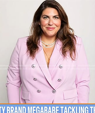 Katie Sturino's pink double breasted blazer on Today
