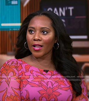 Kay's pink floral print dress on NBC News Daily