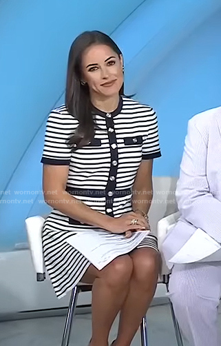 Kaylee's black and white striped mini dress on Today