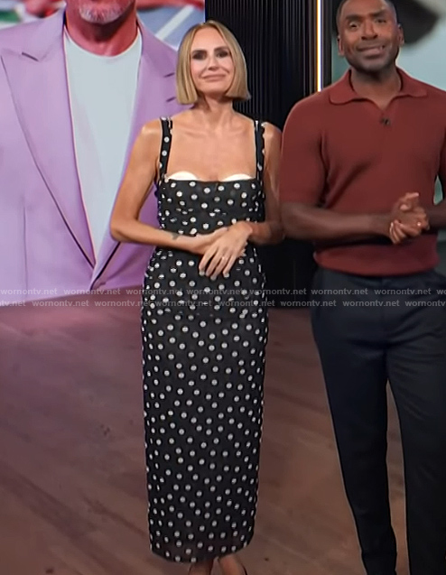 Keltie's black polka dot print dress on E! News