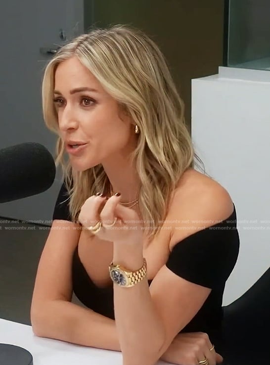 Kristin's black sweetheart top on Honestly Cavallari The Headline Tour