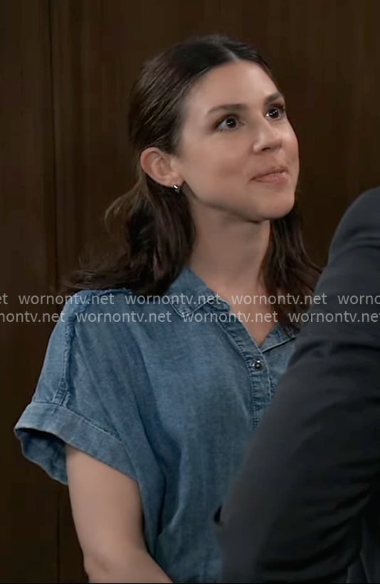 Kristina's denim shirt on General Hospital