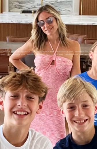 Kristin’s pink space dye halter dress on Honestly Cavallari The Headline Tour