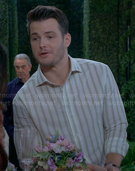 Kyle's green striped shirt on The Young and the Restless