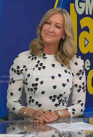 Lara's white floral dress on Good Morning America