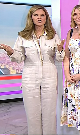 Maria's ivory line boiler suit on Today
