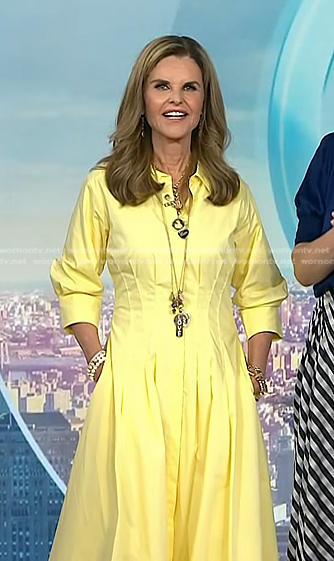 Maria's yellow shirtdress on Today