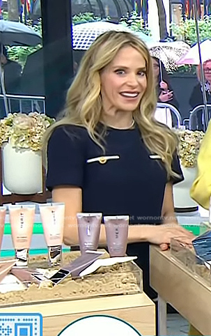 Dr. Marnie Nussbaum's navy tweed dress on Today