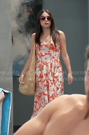 Molly's red floral dress on General Hospital