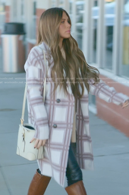 Jessi's plaid coat on The Secret Lives of Mormon Wives