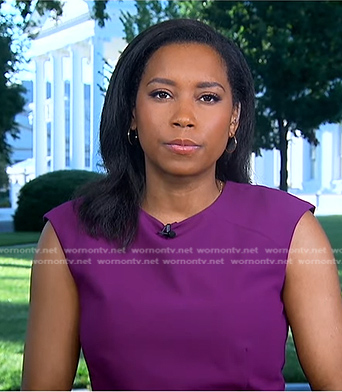 Rachel's purple cap sleeve dress on Good Morning America