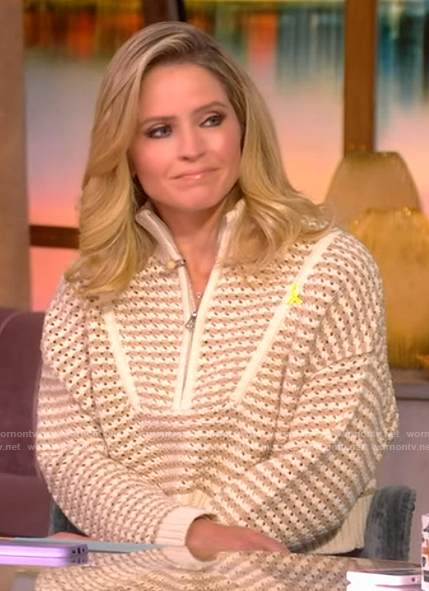 Sara's knit cropped sweater on The View