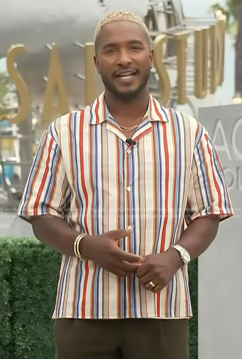 Scott's striped shirt on Access Hollywood