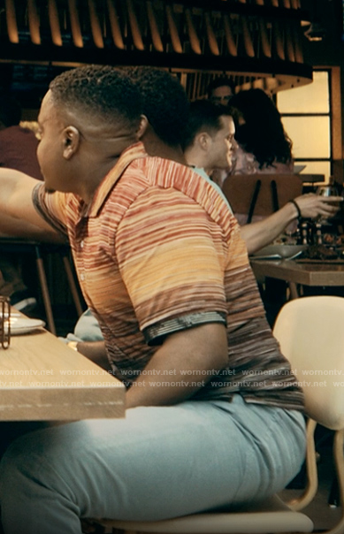 Shaad's mixed gradient shirt on The Chi