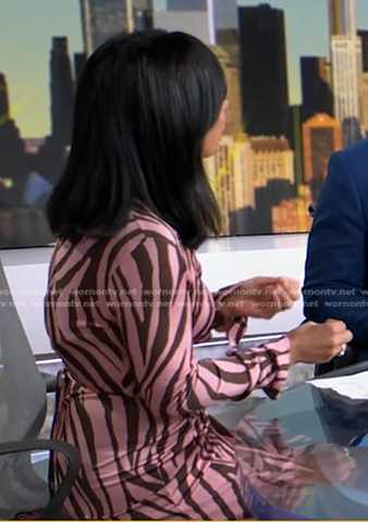 Dr. Tara Narula's pink zebra print dress on Good Morning America