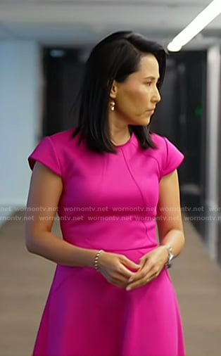 Vicky's pink cap sleeve dress on Today