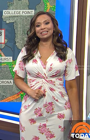 Adelle's white floral twist dress on Today