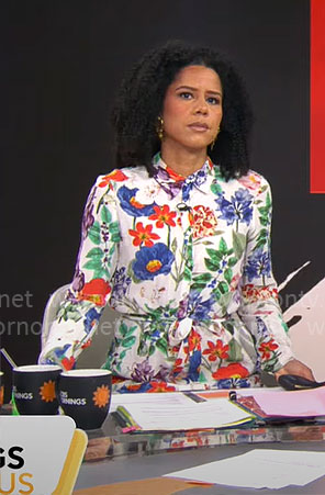 Adriana Diaz's floral shirtdress on CBS Mornings