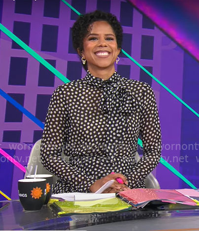 Adriana Diaz's polka dot dress on CBS Mornings