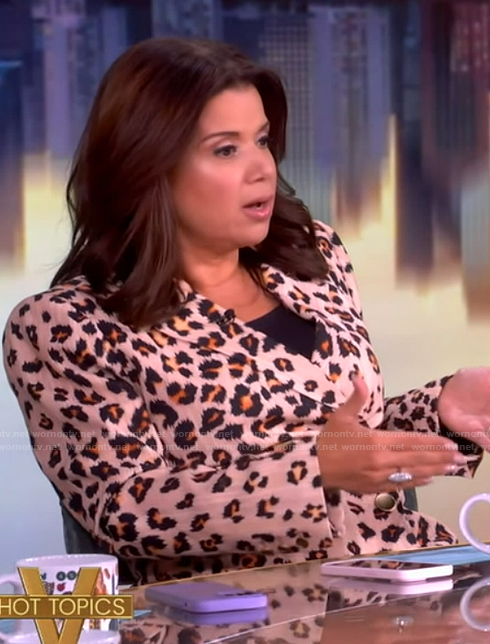 Ana's leopard print blazer on The View