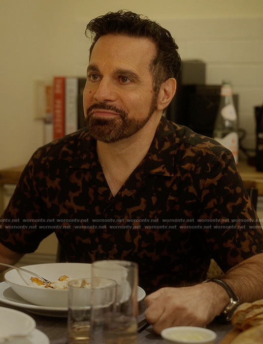 Anthony's abstract print shirt on And Just Like That