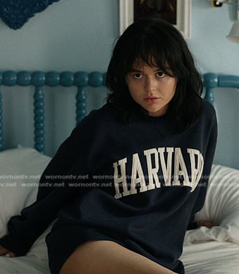 Cadence's navy Harvard sweatshirt on We Were Liars