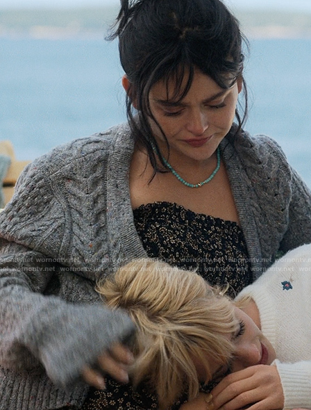 Cadence's black floral smocked dress on We Were Liars