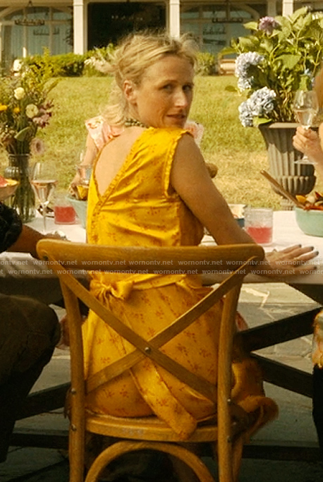 Carrie's yellow floral print dress on We Were Liars