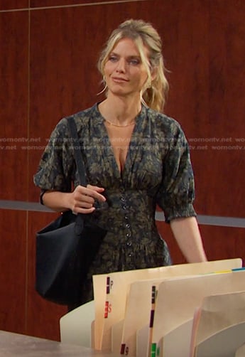 Cat's floral corset jumpsuit on Days of our Lives