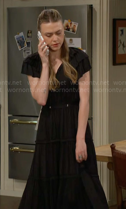 Claire's black dress on The Young and the Restless