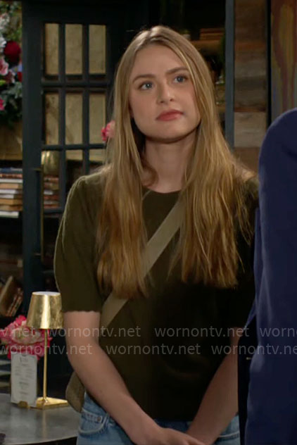 Claire's green sweater on The Young and the Restless