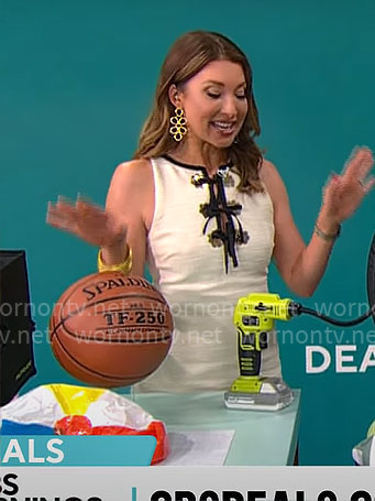Courtney Cason's white dress with bows on CBS Mornings