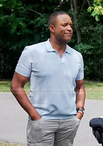 Craig Melvin's blue mesh polo on Today
