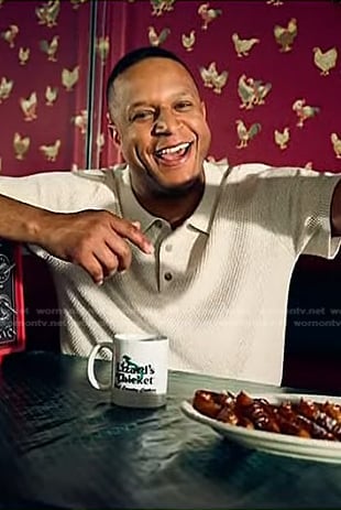 Craig Melvin's textured polo from Garden & Gun Magazine on Today