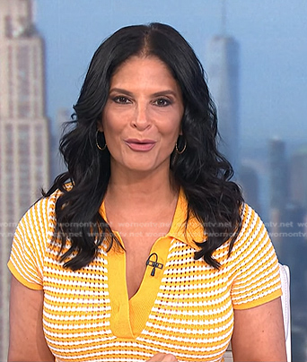 Darlene's yellow knit polo dress on Today