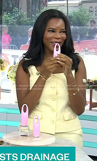 Dr. Michelle Henry's yellow square neck vest on Today