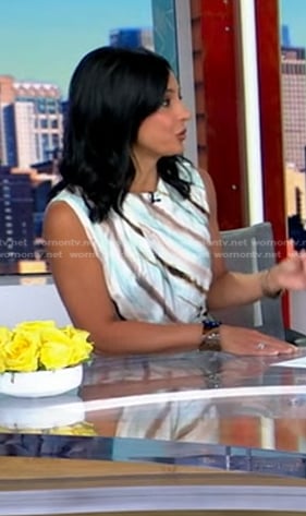 Dr. Tara Narula's dye striped dress on Good Morning America