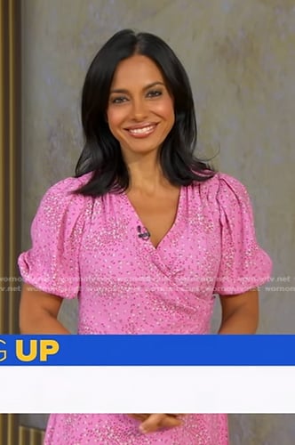 Dr. Tara Narula's pink wrap dress on Good Morning America