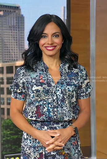 Dr. Tara Narula's print shirtdress on Good Morning America