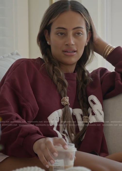 Emira's red sweatshirt on Next Gen NYC
