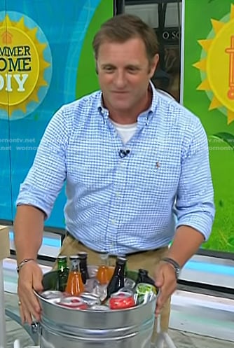 George Oliphant's blue check shirt on Today